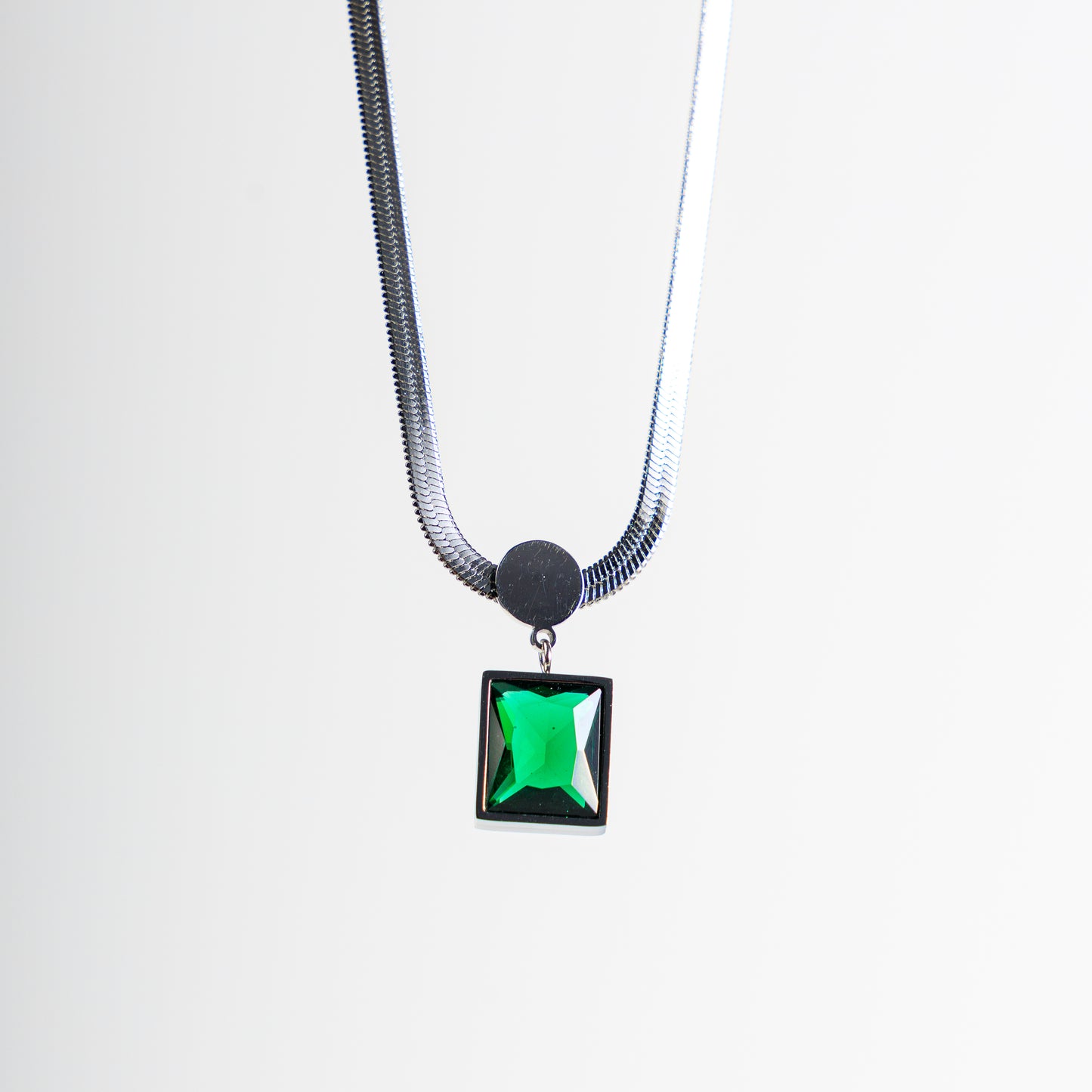 Gargantilla zirconia verde