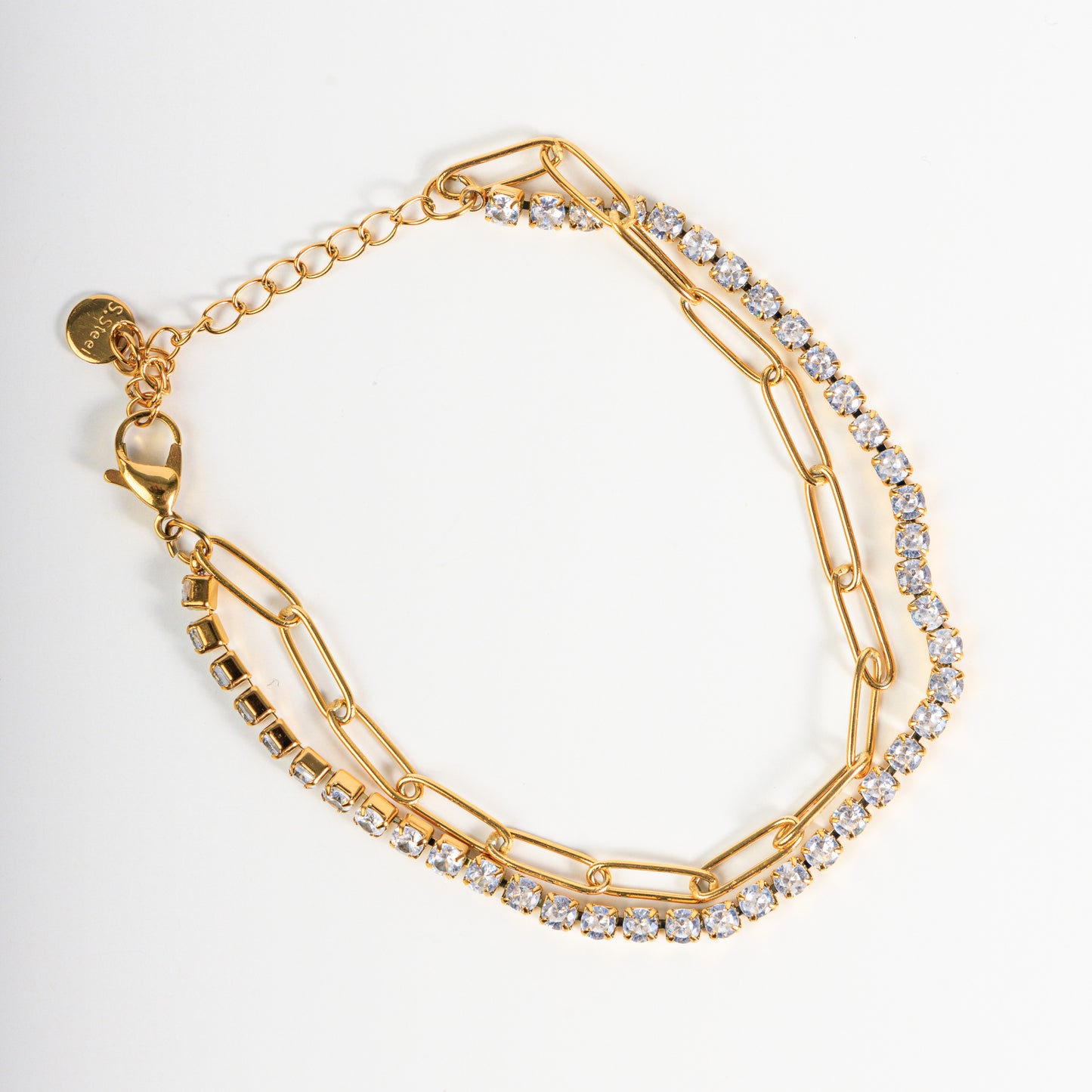 Pulsera doble con Zirconia