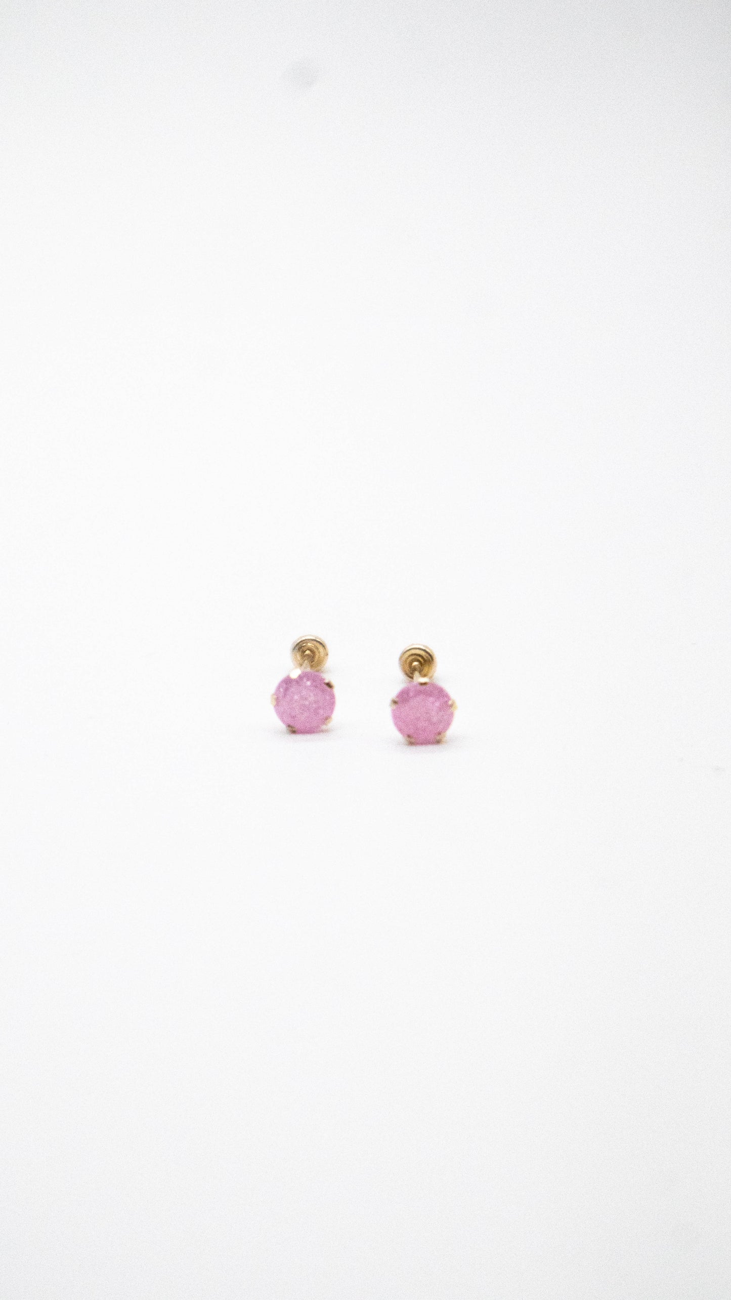 Broquel recto zirconia rosa